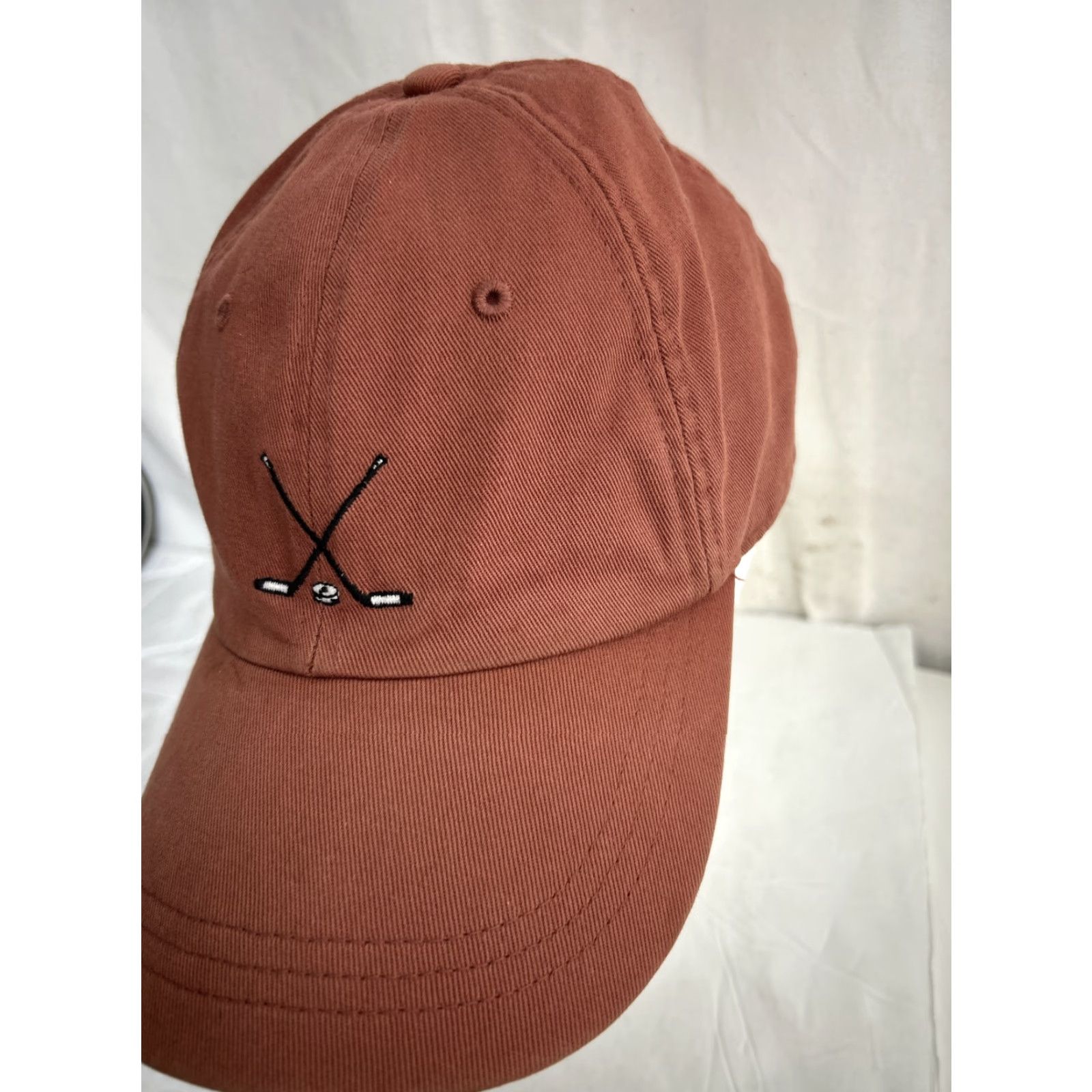 J.Crew J.CREW Golf Hat Men's Embroidered Graphic Rust Adjustable Size ONE SIZE - 2 Thumbnail