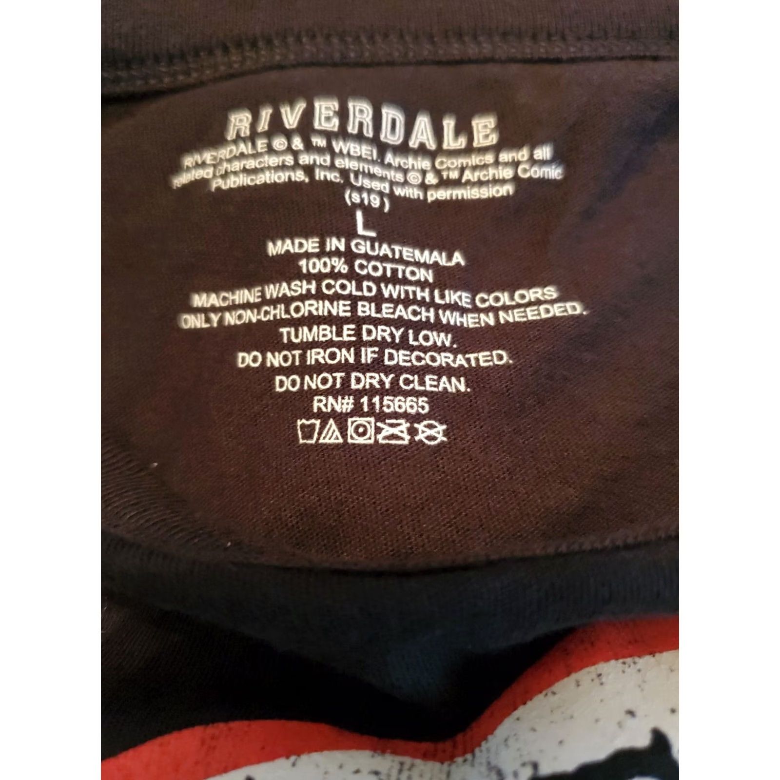 Vintage Riverdale Tee Womens Large Short Sleeve Black South Side Serpents Logo T-Shirt Size L / US 10 / IT 46 - 2 Thumbnail