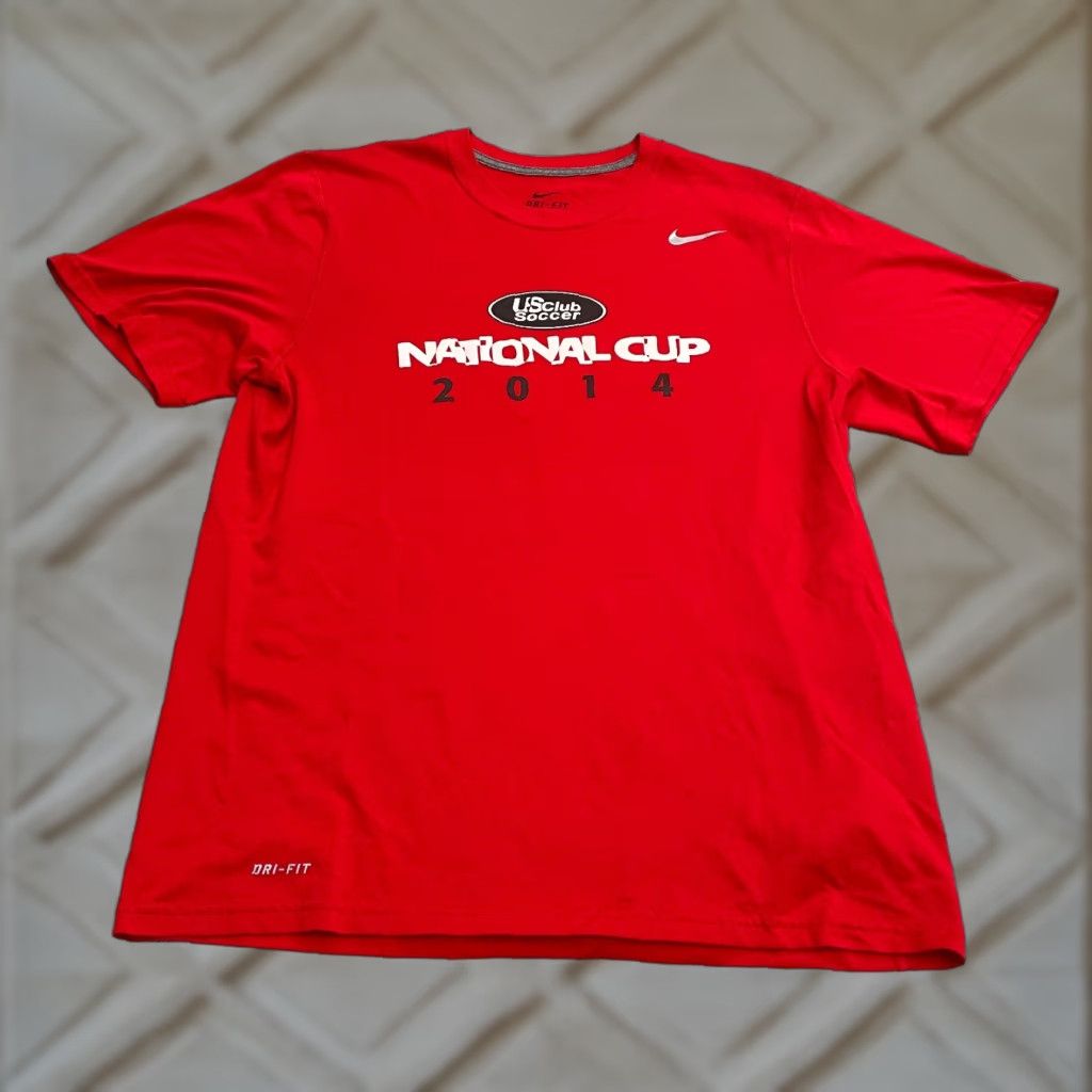 Nike Nike Dri-Fit US Club Soccer National Cup 2014 T-Shirt Mens Large Red Active Tee Size US L / EU 52-54 / 3 - 1 Thumbnail