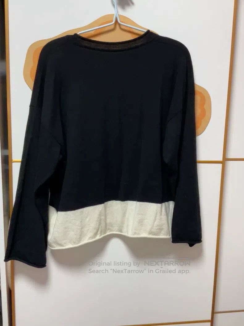 Hermes Hermes Black and White Colorblocked Cashmere Crew Neck Swe Size XS / US 0-2 / IT 36-38 - 3 Thumbnail