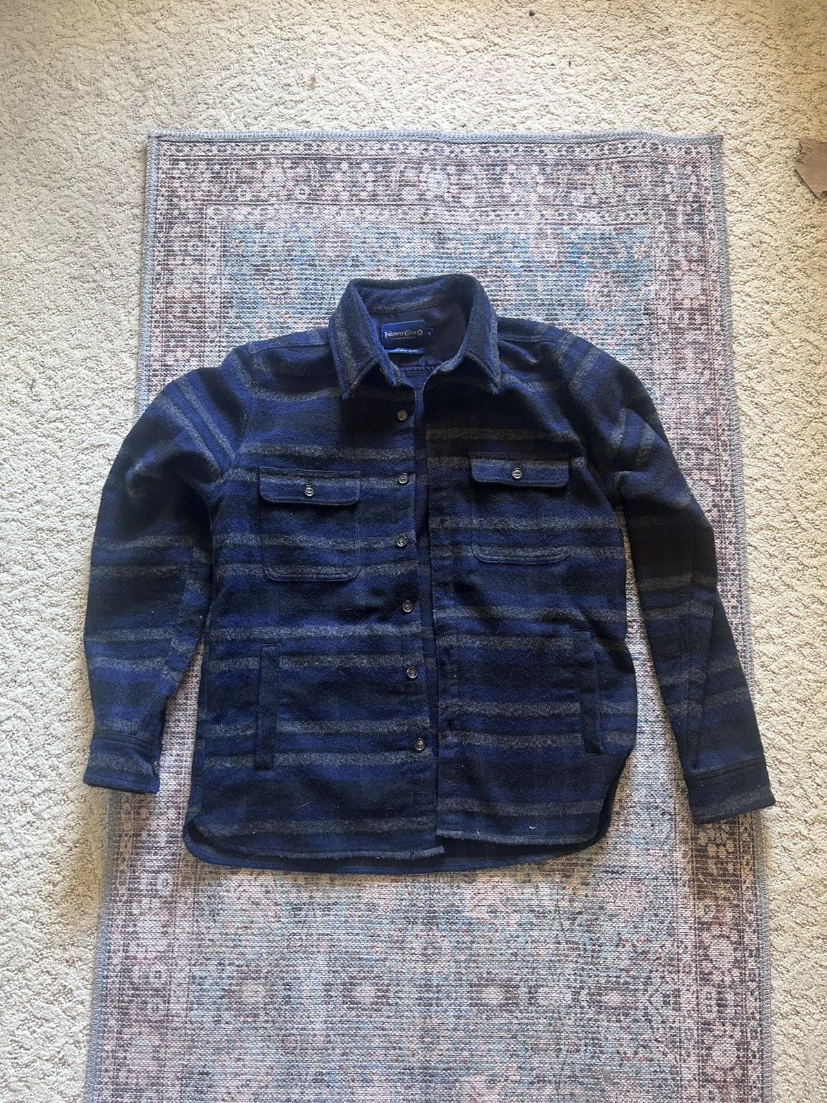 image of Freenote Cloth Flannel in Blue, Men's (Size Small)