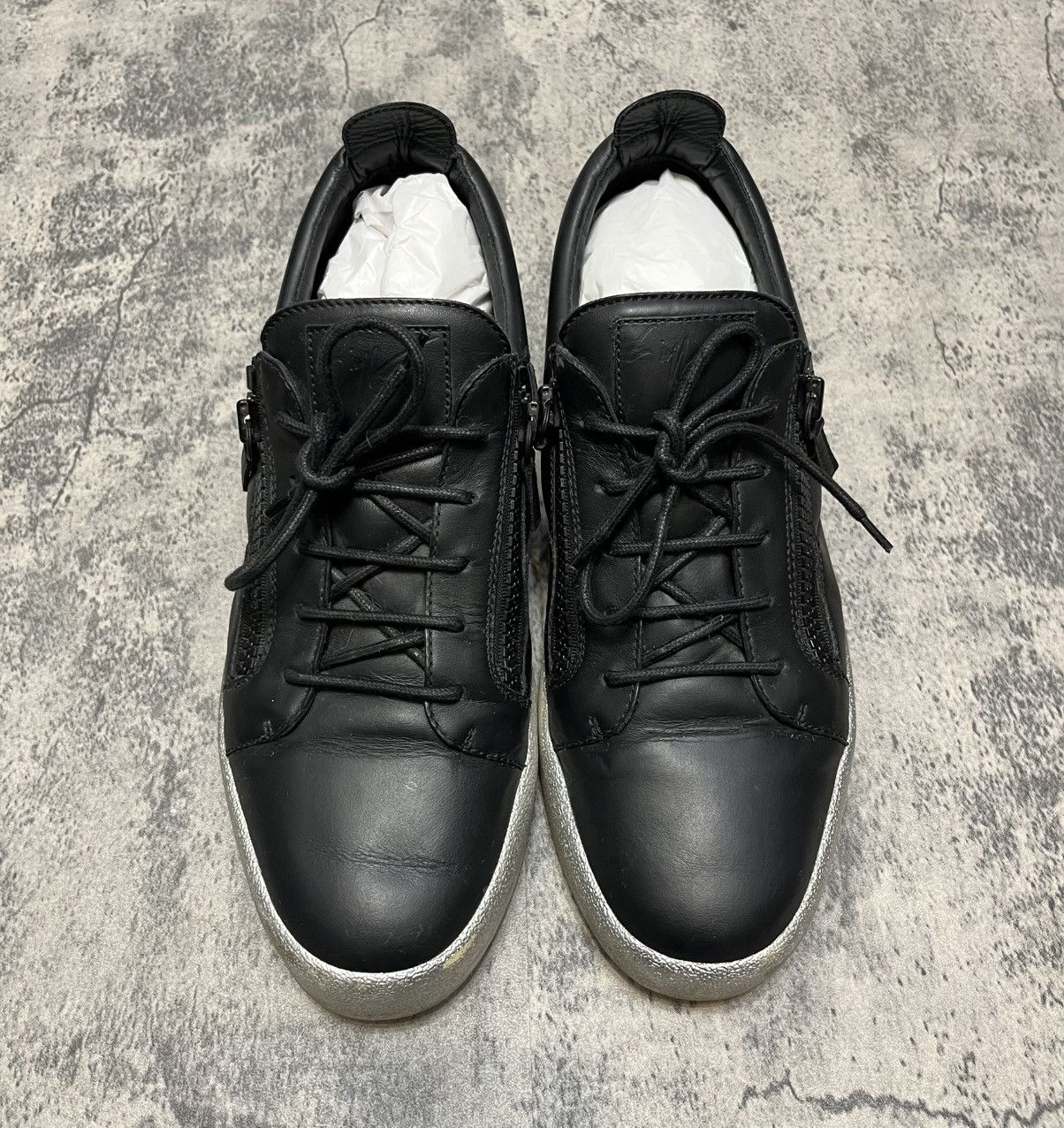 Giuseppe Zanotti Giuseppe Zanotti Low Top Sneakers Black Size US 12 / EU 45 - 2 Thumbnail