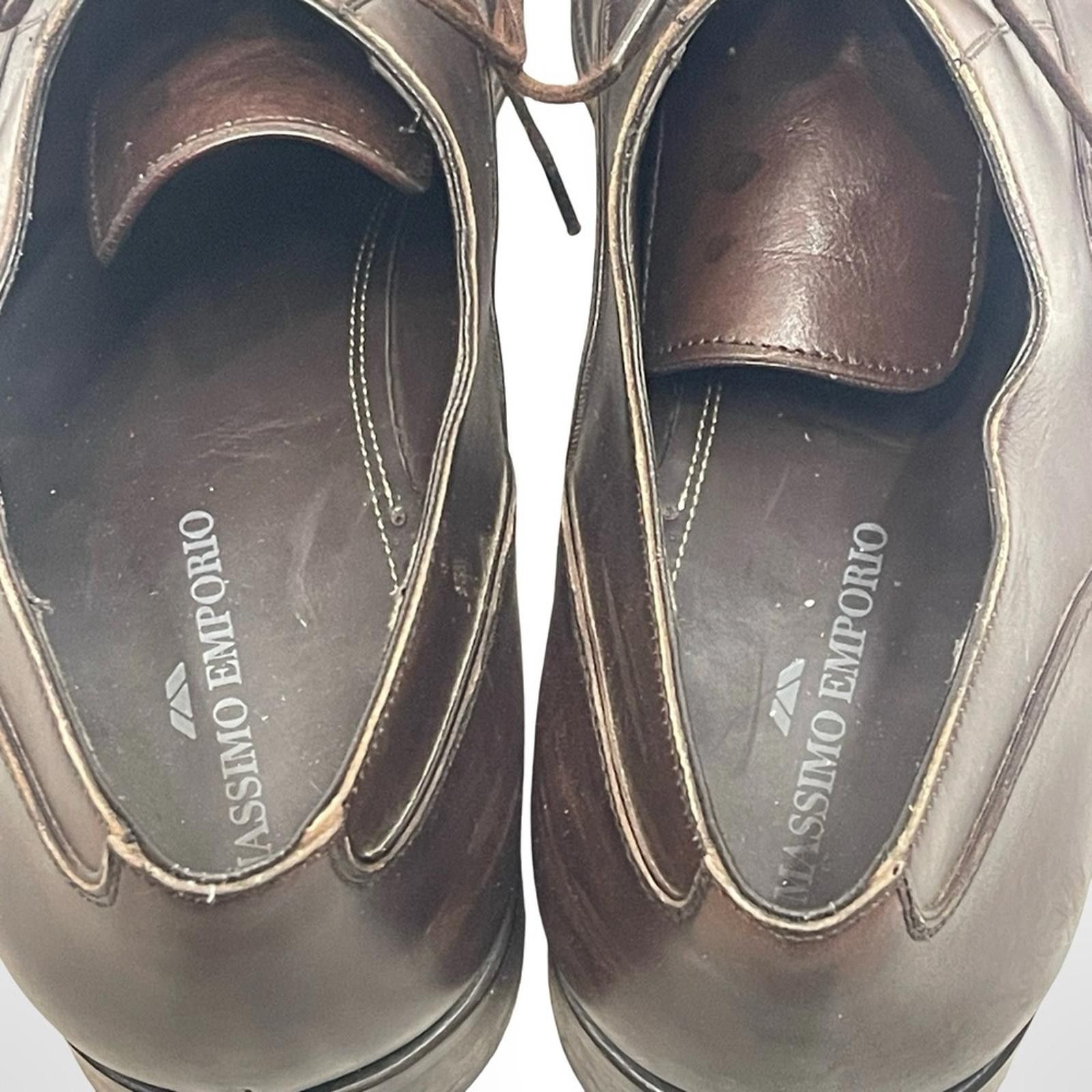 Other Massimo Emporio Brown Leather Men's Dress Shoes size 12 Size US 12 / EU 45 - 5 Thumbnail
