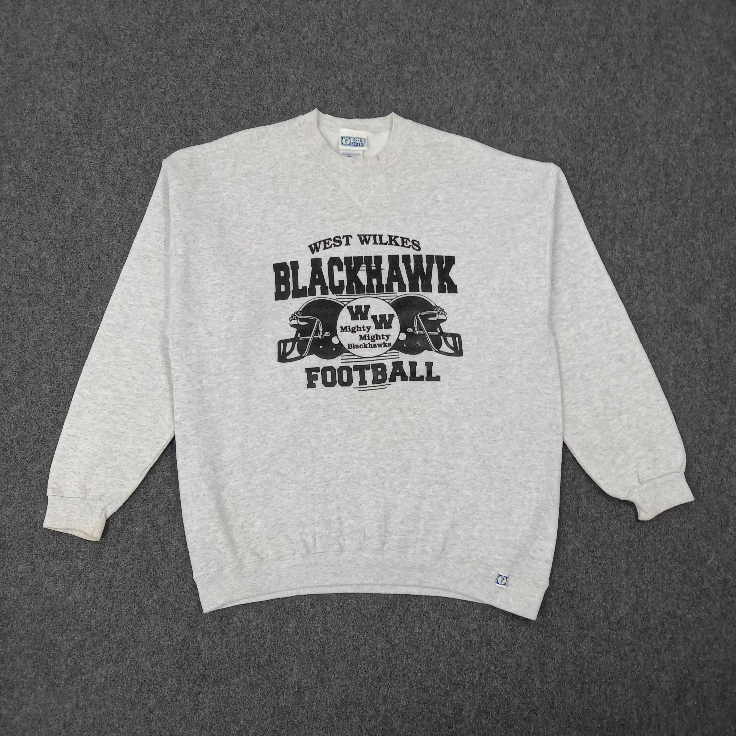 Vintage Discus Blackhawk American Football Team Sweatshirt C266N15 Size US L / EU 52-54 / 3 - 1 Thumbnail