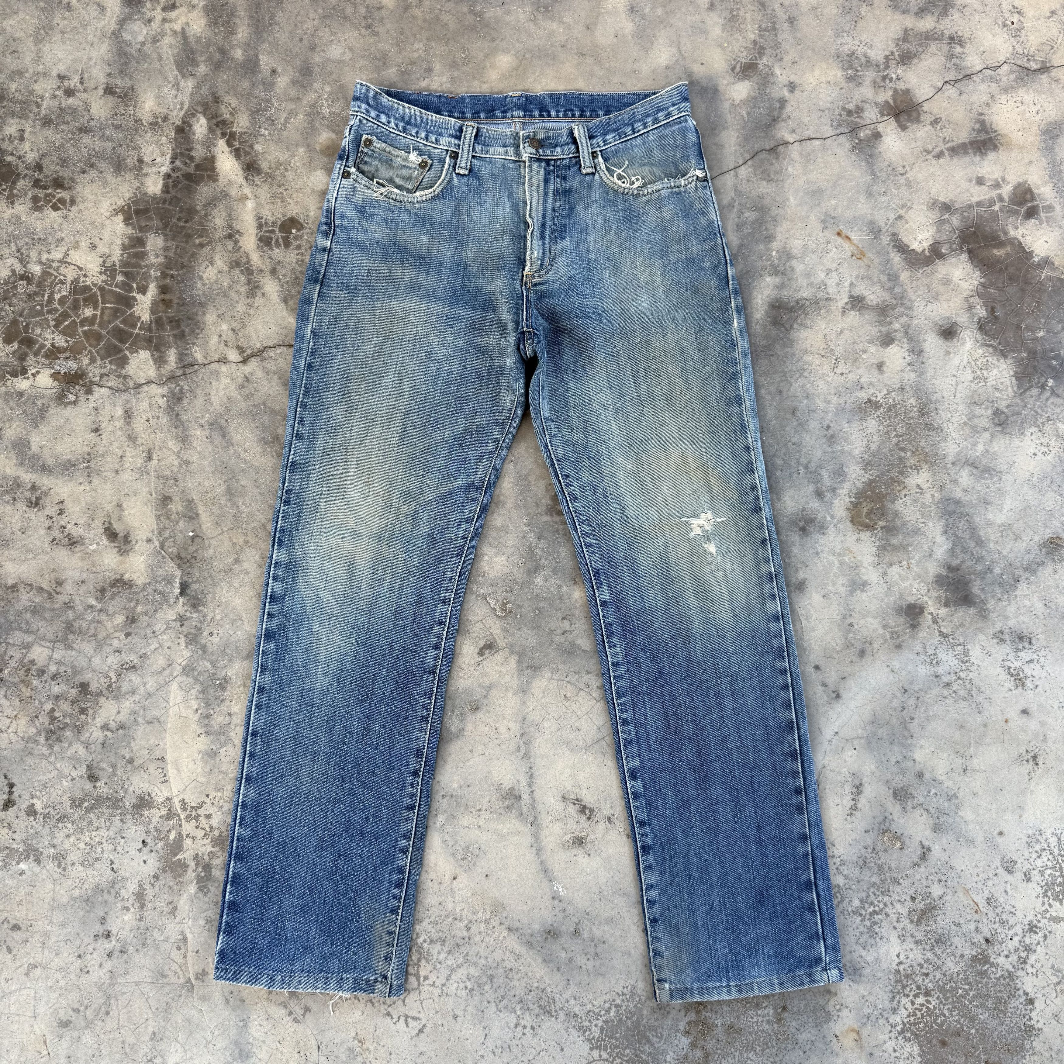 Edwin Vintage edwin faded rippep Jean denim pants Size US 32 / EU 48 - 2 Thumbnail