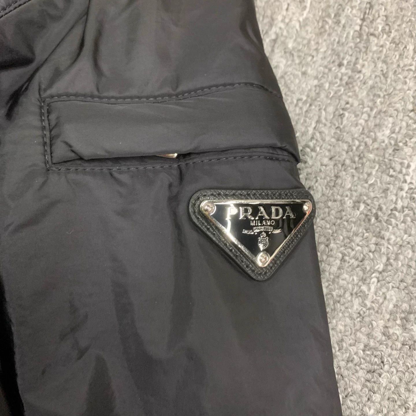 Prada Prada Black Nylon Triangle Logo Coat Size S / US 4 / IT 40 - 5 Thumbnail