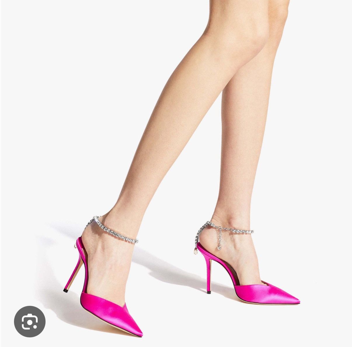 Jimmy Choo Nib Jimmy Choo Saeda 100 Embellished Ankle Strap Pumps Size US 7.5 / IT 37.5 - 5 Thumbnail