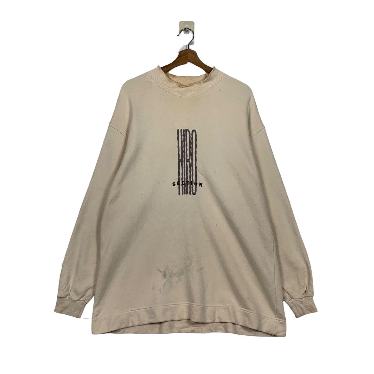 Vintage 90's HIRO SECTION Big Logo Crewneck Sweater #3607-C165 Size US L / EU 52-54 / 3 - 1 Thumbnail