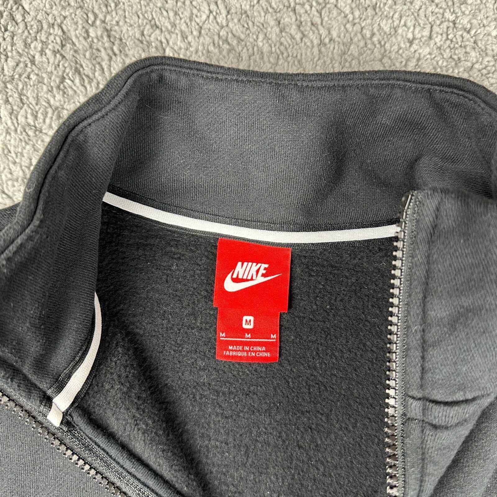 Nike Nike Air 1/2 Zip Pullover Fleece Sweatshirt Spellout Logo Size US M / EU 48-50 / 2 - 4 Thumbnail