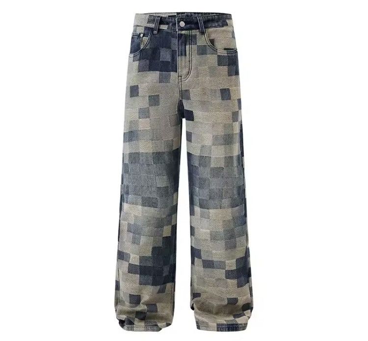 Japanese Brand Y2K Digital Camo Block Jeans (3D Pixelated) Size US 33 - 4 Thumbnail