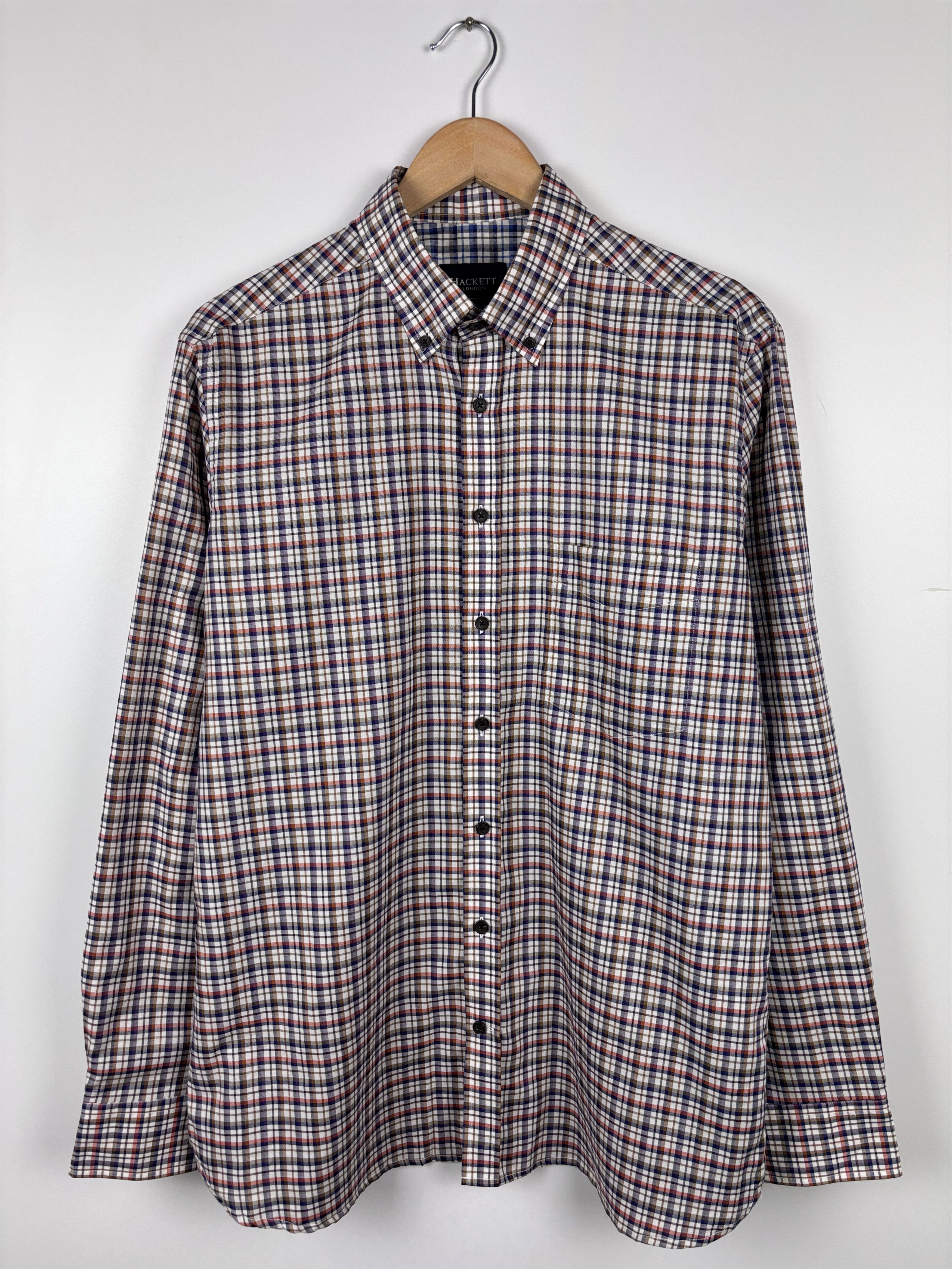 Hackett Hackett London by Thomas Mason Button Check Shirt Slim Fit Size US L / EU 52-54 / 3 - 1 Thumbnail