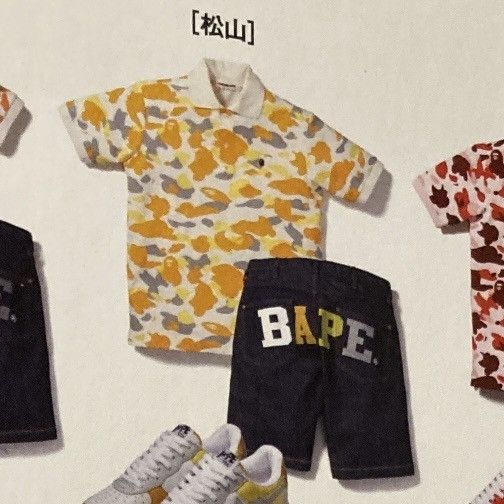 Bape 🔥Matsuyama store color🔥 BAPE LOGO Denim Shorts NIGO ★size S Size US 30 / EU 46 - 3 Thumbnail