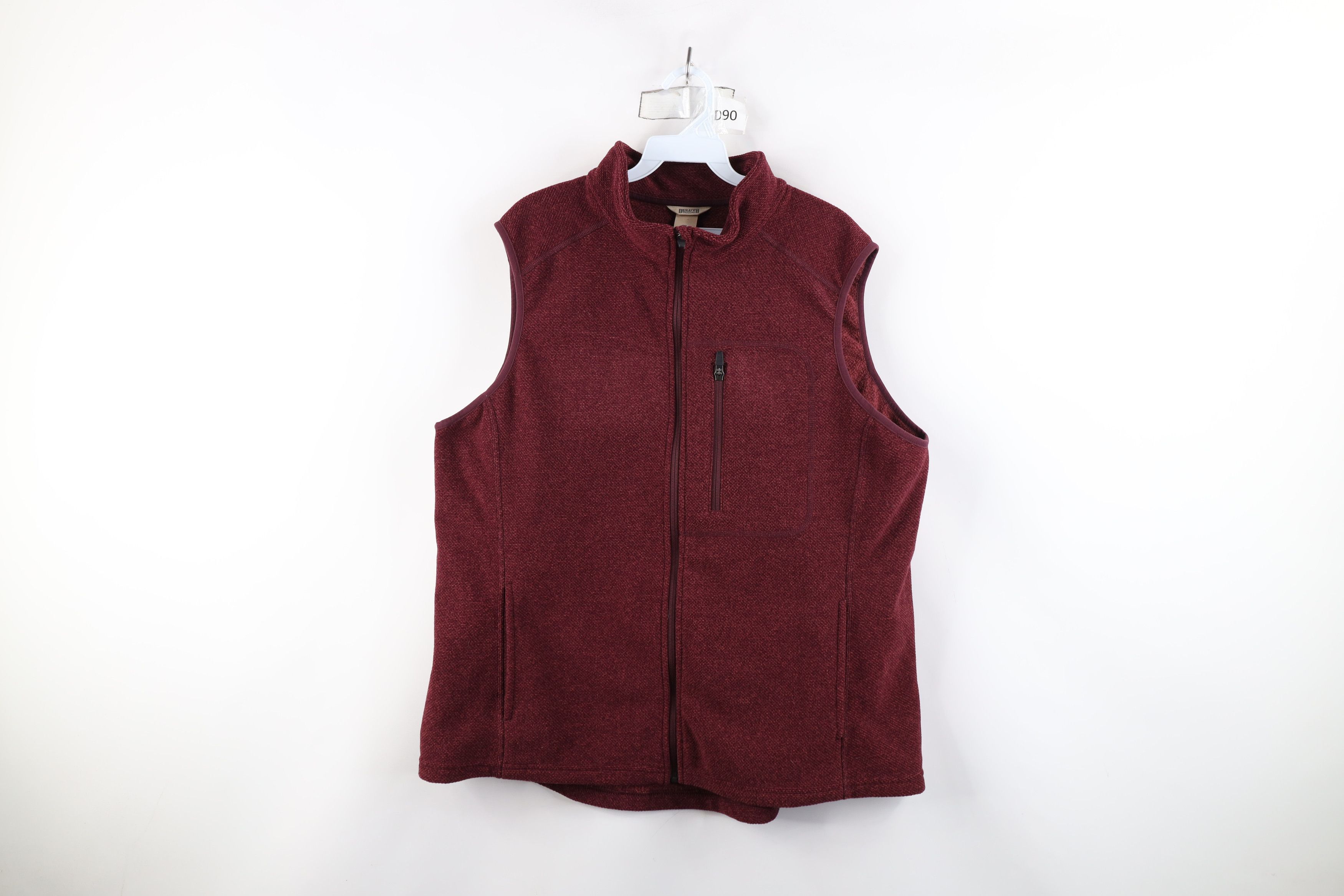 Duluth Trading Company × Vintage Duluth Trading Co Fleece Full Zip Vest Jacket Burgundy Red Size US XL / EU 56 / 4 - 1 Thumbnail
