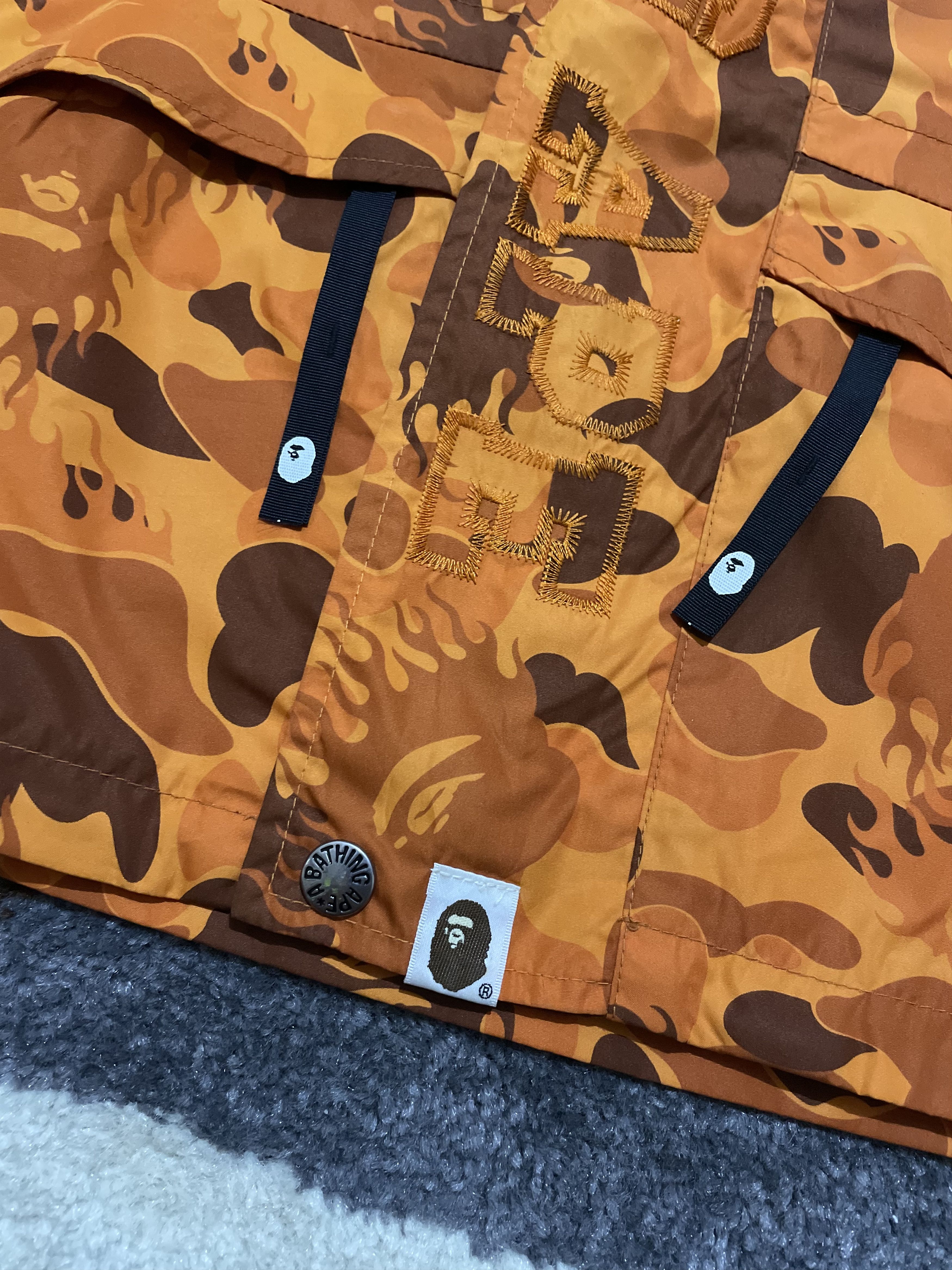 OG Bape Fire Camo Snowboard Jacket