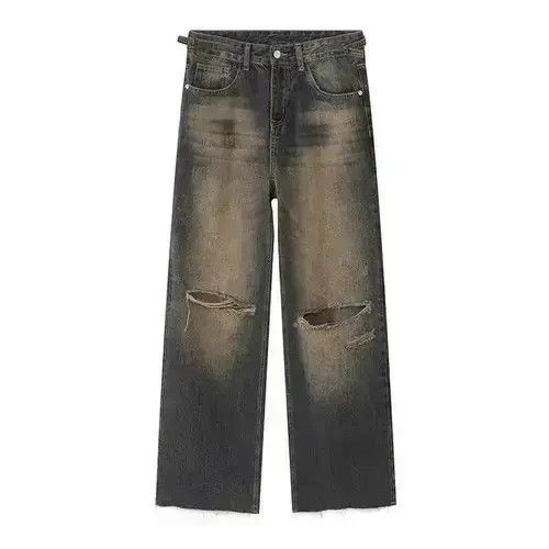 Japanese Brand Retro distressed nostalgic rust raw edge ripped jeans Size US 32 / EU 48 - 6 Thumbnail