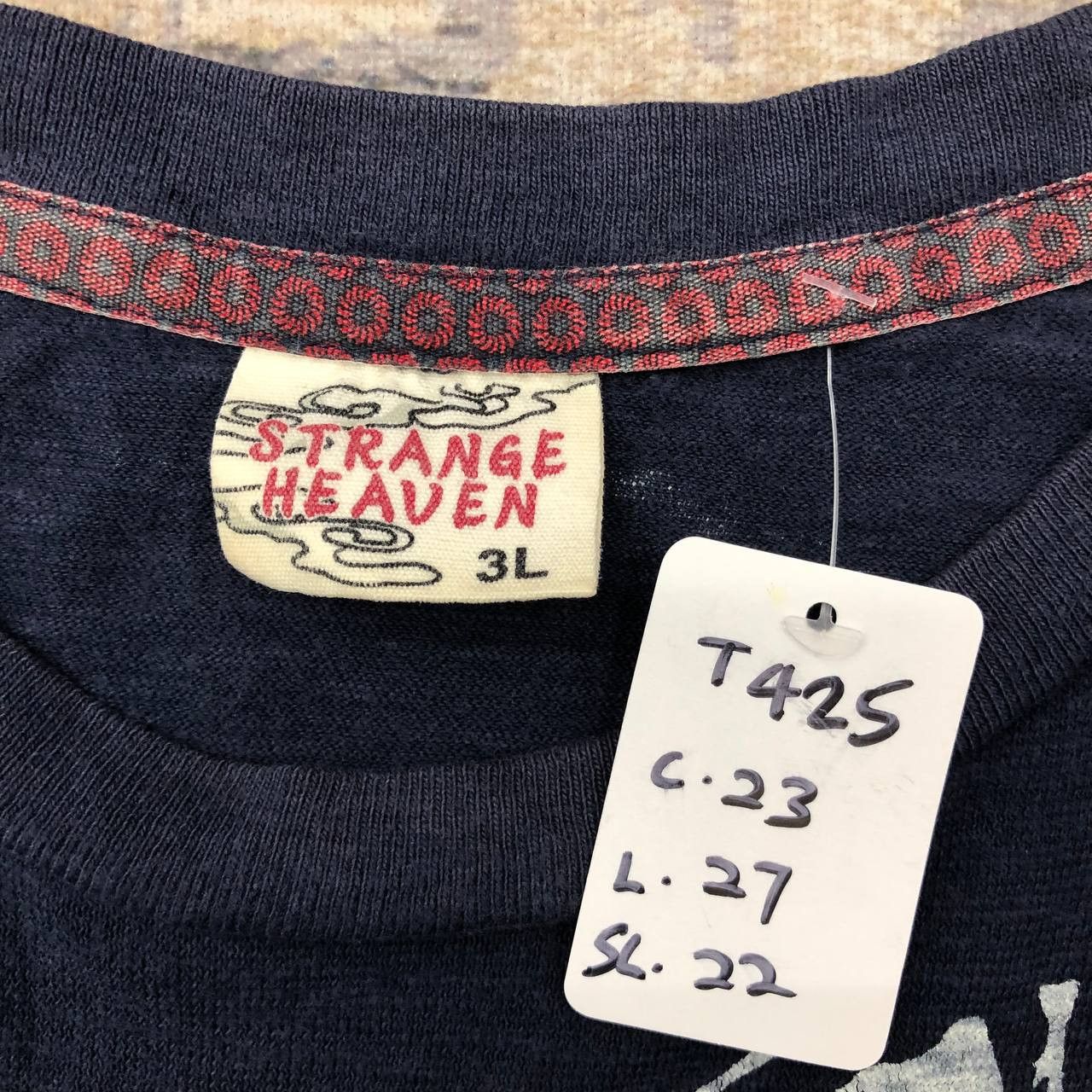 Other T425 STRANGE HEAVEN JAPAN SUKAJAN SKULL FIGHTING DRAGON TEE Size US XL / EU 56 / 4 - 5 Thumbnail