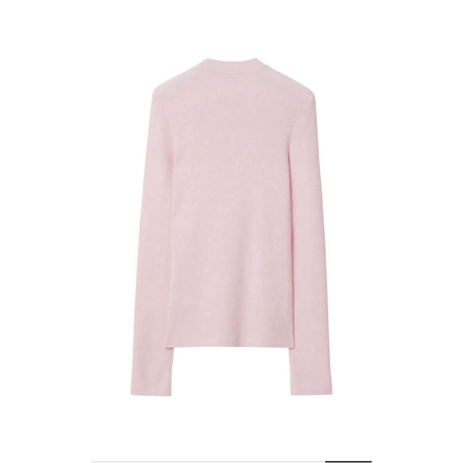 Burberry Burberry Logo Patch Rib Knit Jumper Small New Pretty Pink Size S / US 4 / IT 40 - 3 Thumbnail