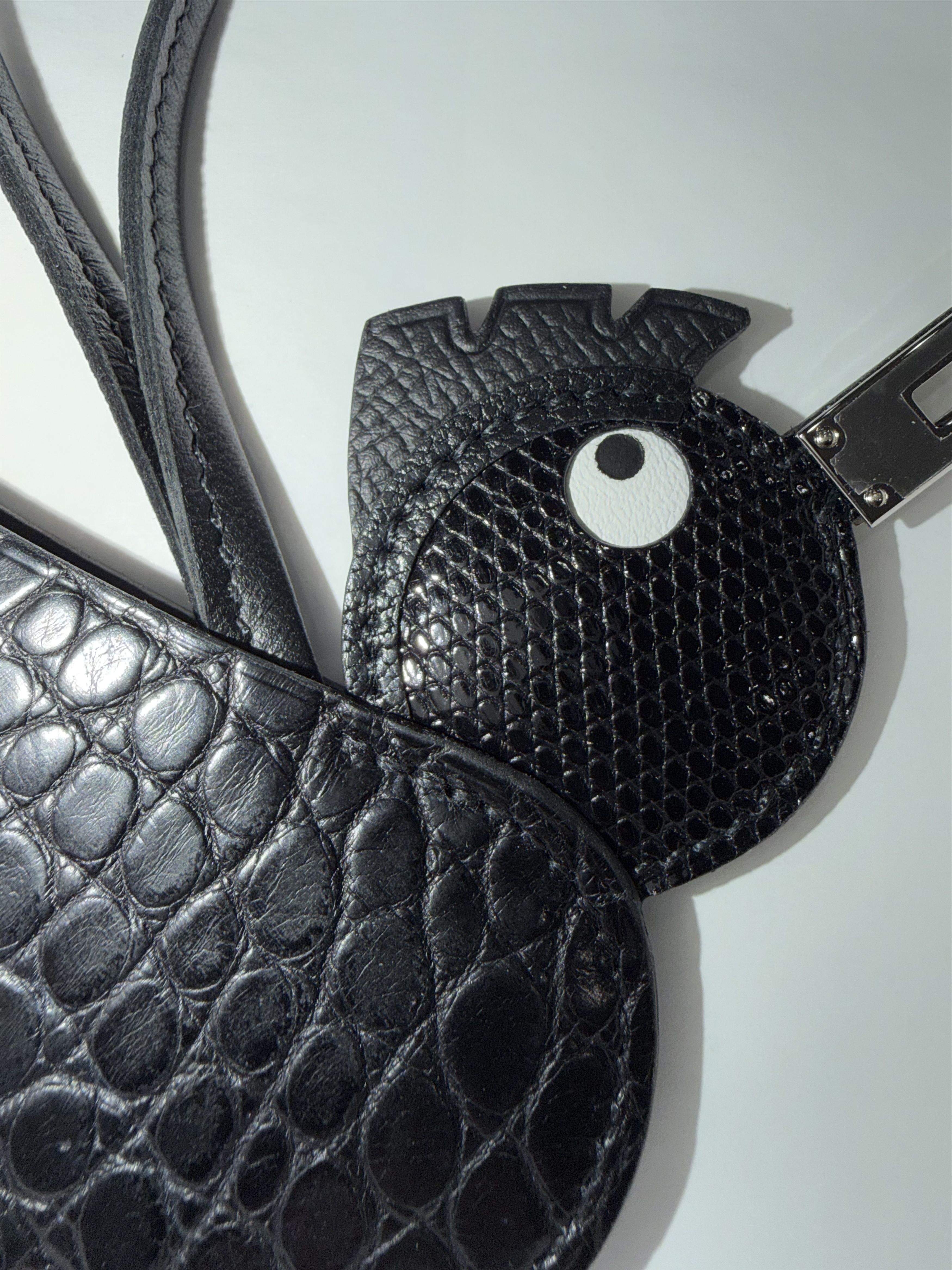 Hermes Hermes Birdy Birdie Matte Alligator Lizard Chevre Bag Charm Size ONE SIZE - 6 Thumbnail