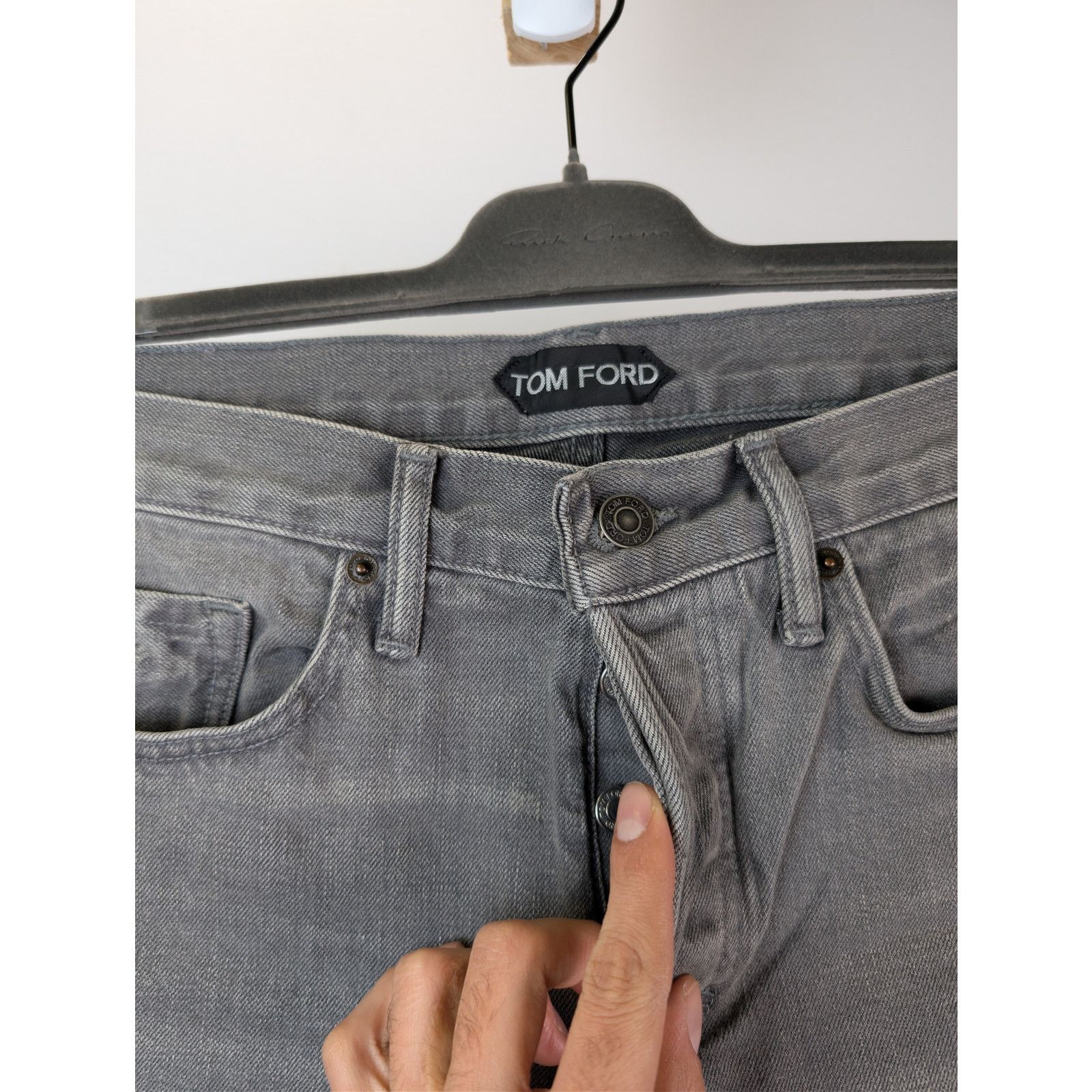 Tom Ford o1rshd1 Straight-Fit Denim Jeans in Grey Size US 33 - 5 Thumbnail