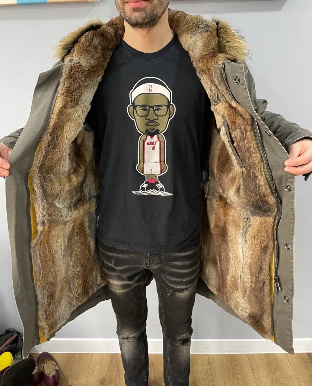 Yves Salomon YVES SALOMON HOMME RABBIT FUR PARKA Size US S / EU 44-46 / 1 - 2 Thumbnail