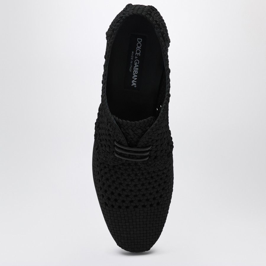 Dolce & Gabbana o1d2blof0226 Fabric Derby Shoes in Black Size US 8.5 / EU 41-42 - 3 Thumbnail