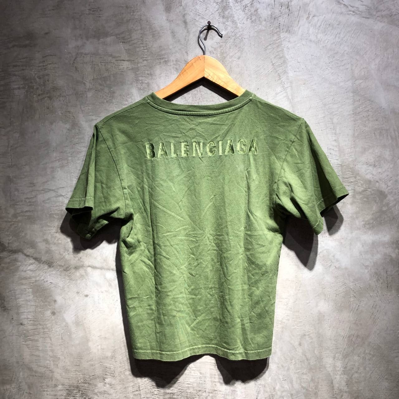 Balenciaga Spell Out Embroidered Tee
