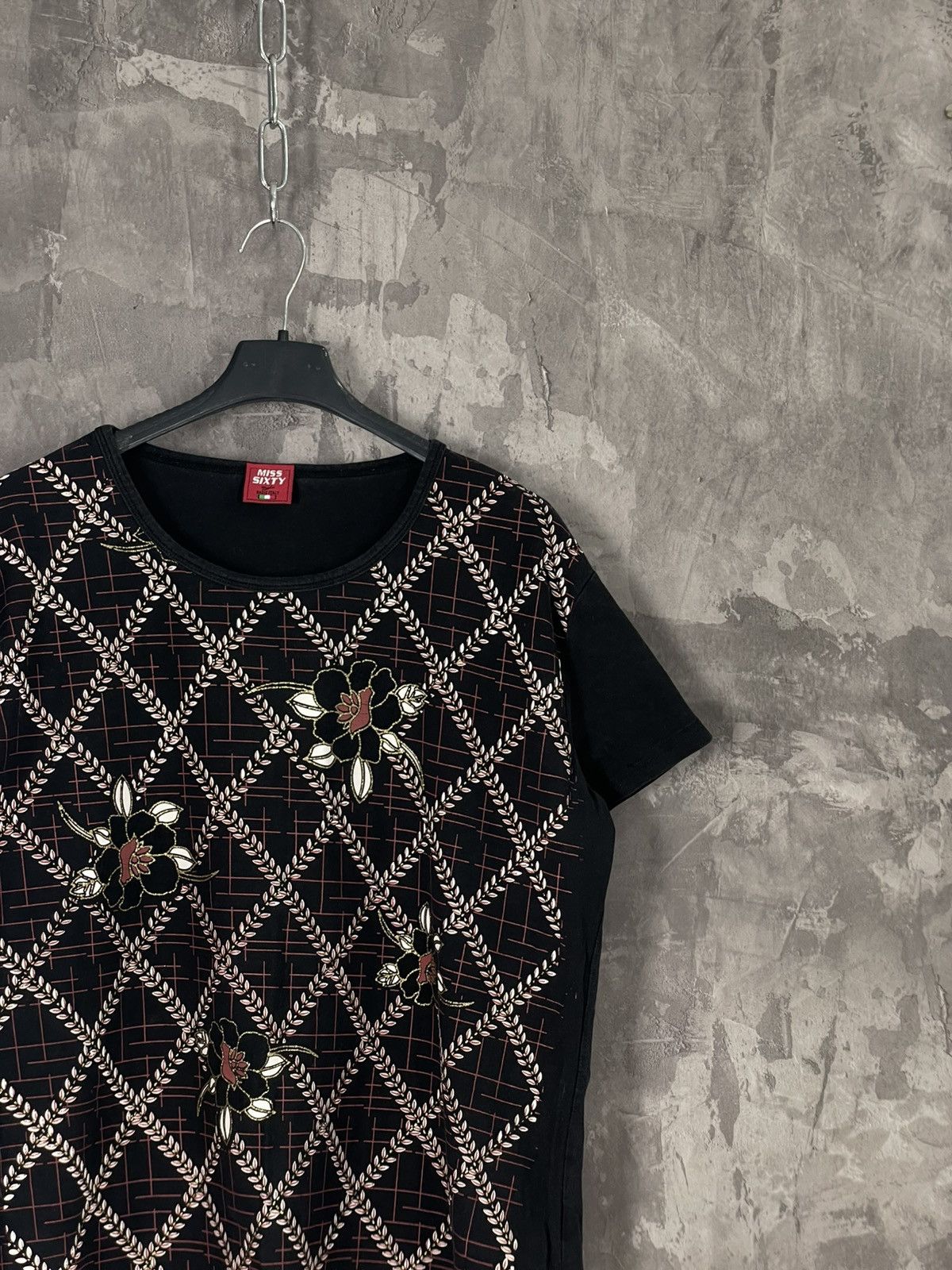 Miss Sixty × Vintage 00s Miss Sixty Flower Cute Logo T Shirt Top Size M / US 6-8 / IT 42-44 - 4 Thumbnail