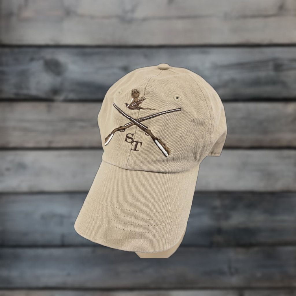 Southern Tide Southern Tide Cap Hunter Embroidered Cotton Adjustable Tan Baseball Cap Mens L Tan Embroidered Hunting Cap Size ONE SIZE - 1 Thumbnail