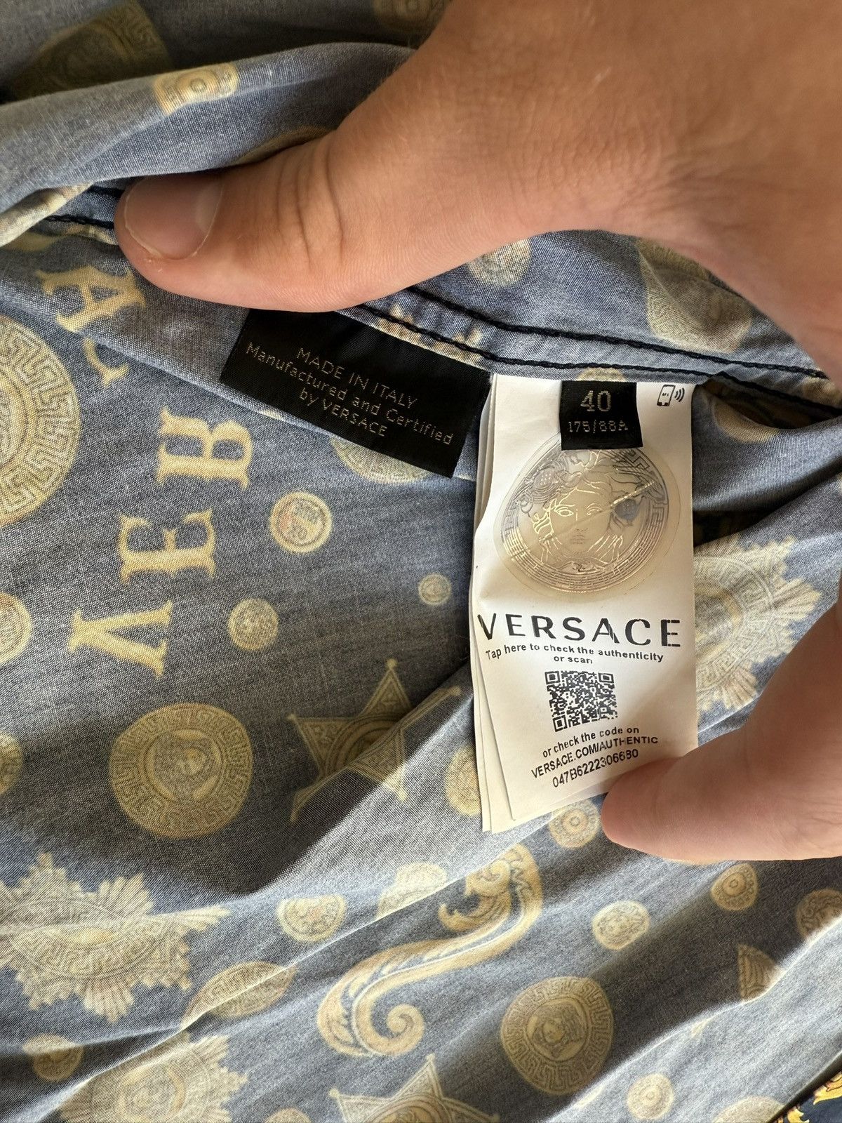 Versace Versace Style Baroque Shirt – Size 40 (Unisex) Size US XXS / EU 40 - 4 Thumbnail