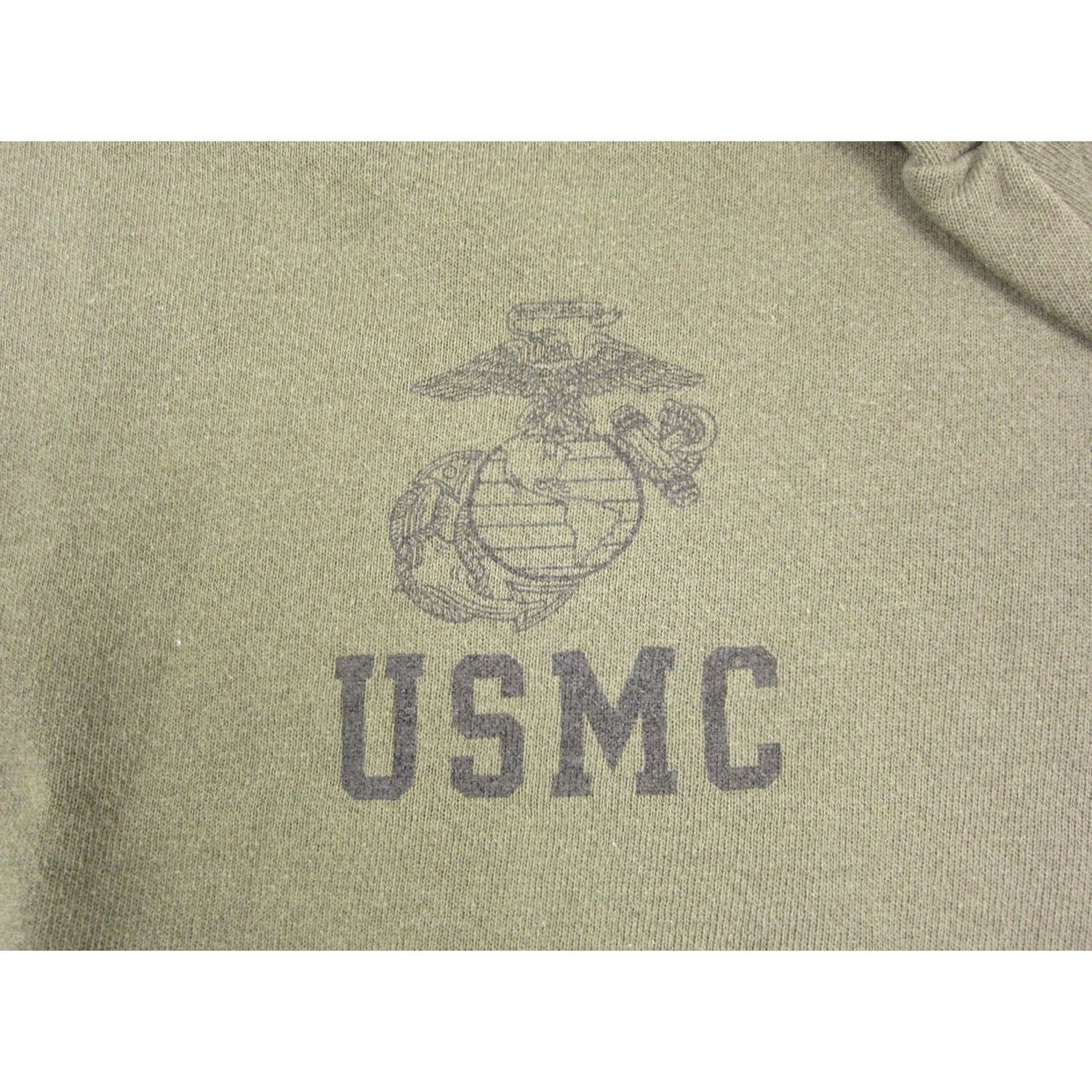 Vintage VINTAGE USMC Sweatshirt Adult Large Green Marines USA Mens 90s Size US L / EU 52-54 / 3 - 2 Thumbnail