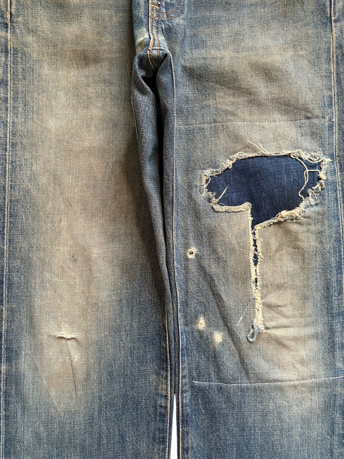 Levi's Vintage 80s Levis Big E Selvedge Rusty Mud Wash Loose Jeans Size US 29 - 6 Thumbnail