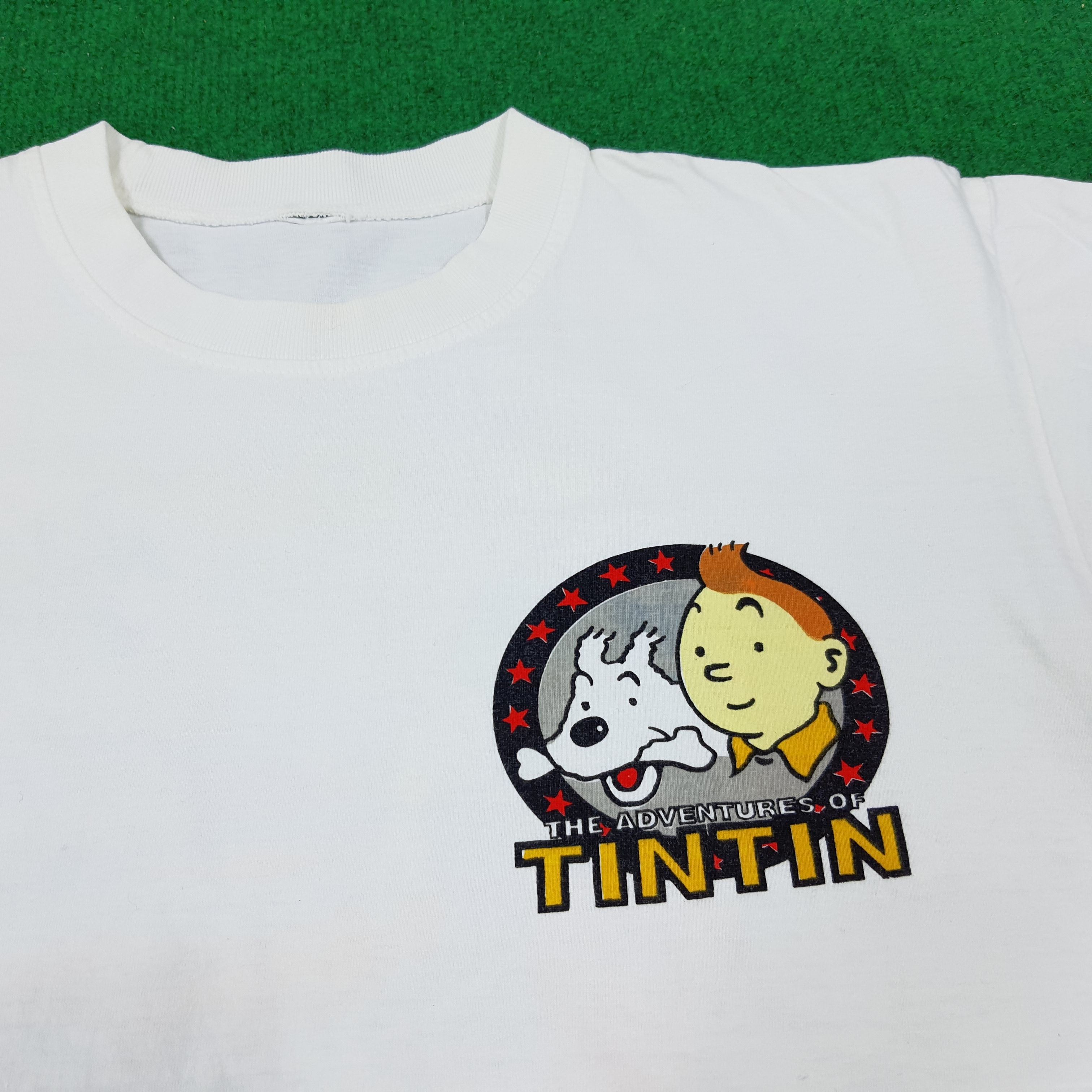 Vintage Vintage Adventure of TinTin & Snowy America Tshirt Size US L / EU 52-54 / 3 - 4 Thumbnail
