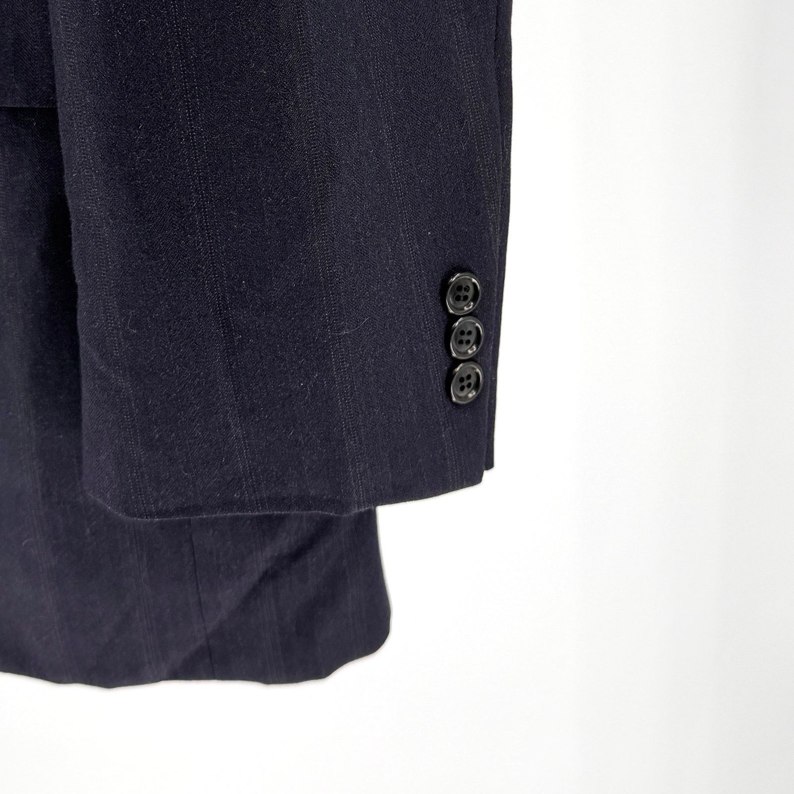 Barneys New York Vintage 80s Navy 100% Wool Pinstripe Blazer Jacket Size 42L - 4 Thumbnail