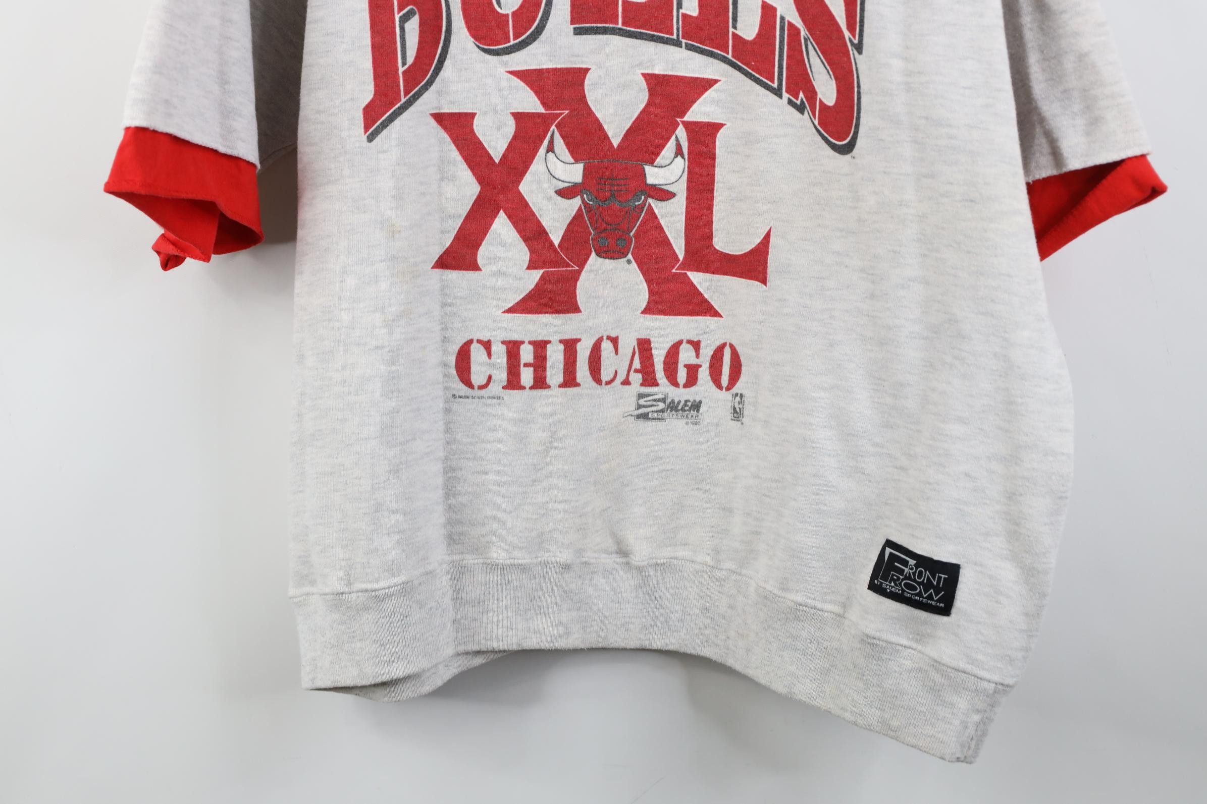 Vintage Vintage 90s Basketball Short Sleeve Sweatshirt Gray USA Size US L / EU 52-54 / 3 - 3 Thumbnail