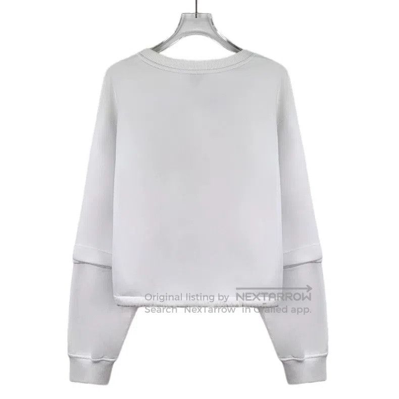 Fendi Fendi White logo letter embroidery cotton round neck long Size S / US 4 / IT 40 - 2 Thumbnail