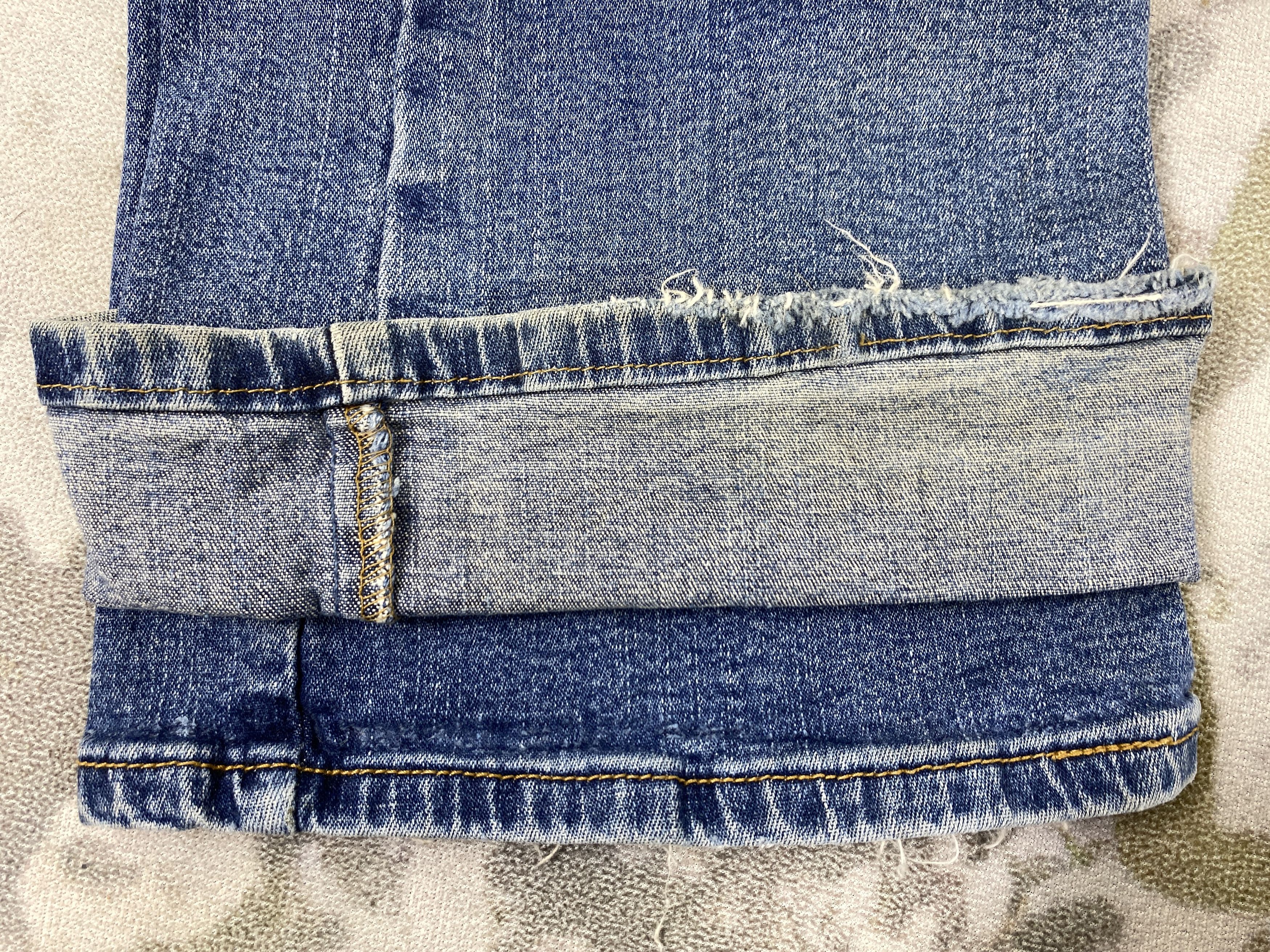 Japanese Brand Vintage Levi's 519 Low Flared Denim 30 x 31.5 -JN691 Size US 30 / EU 46 - 14 Thumbnail