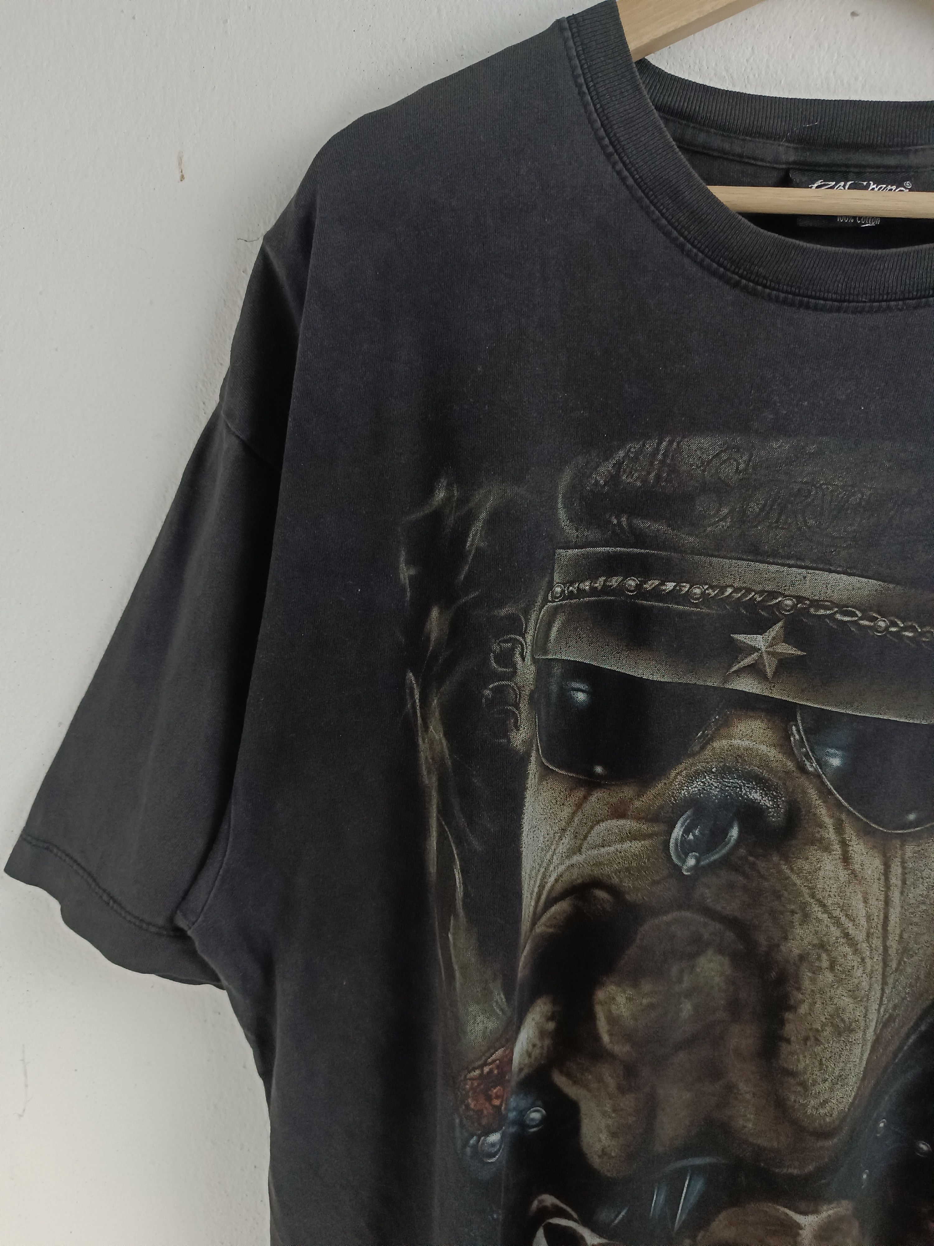 Vintage VINTAGE 90'S FADED BULL DOG BIKERS HARLEY VERY RARE TEE PETS Size US XL / EU 56 / 4 - 5 Thumbnail