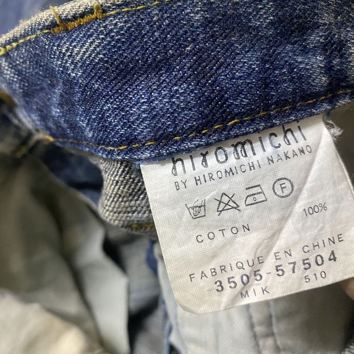 Japanese Brand Hiromichi Nakano Distressed Denim Flare Jeans Size US 30 / EU 46 - 20 Thumbnail