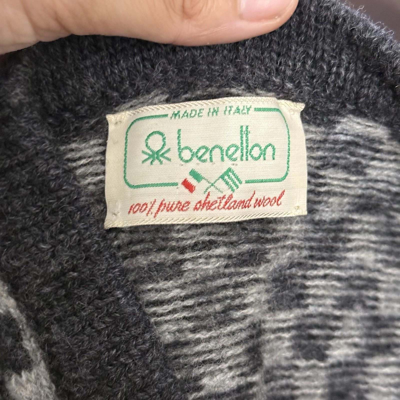 United Colors Of Benetton Checkered Benellon Wool Italian Vest Size US M / EU 48-50 / 2 - 5 Thumbnail