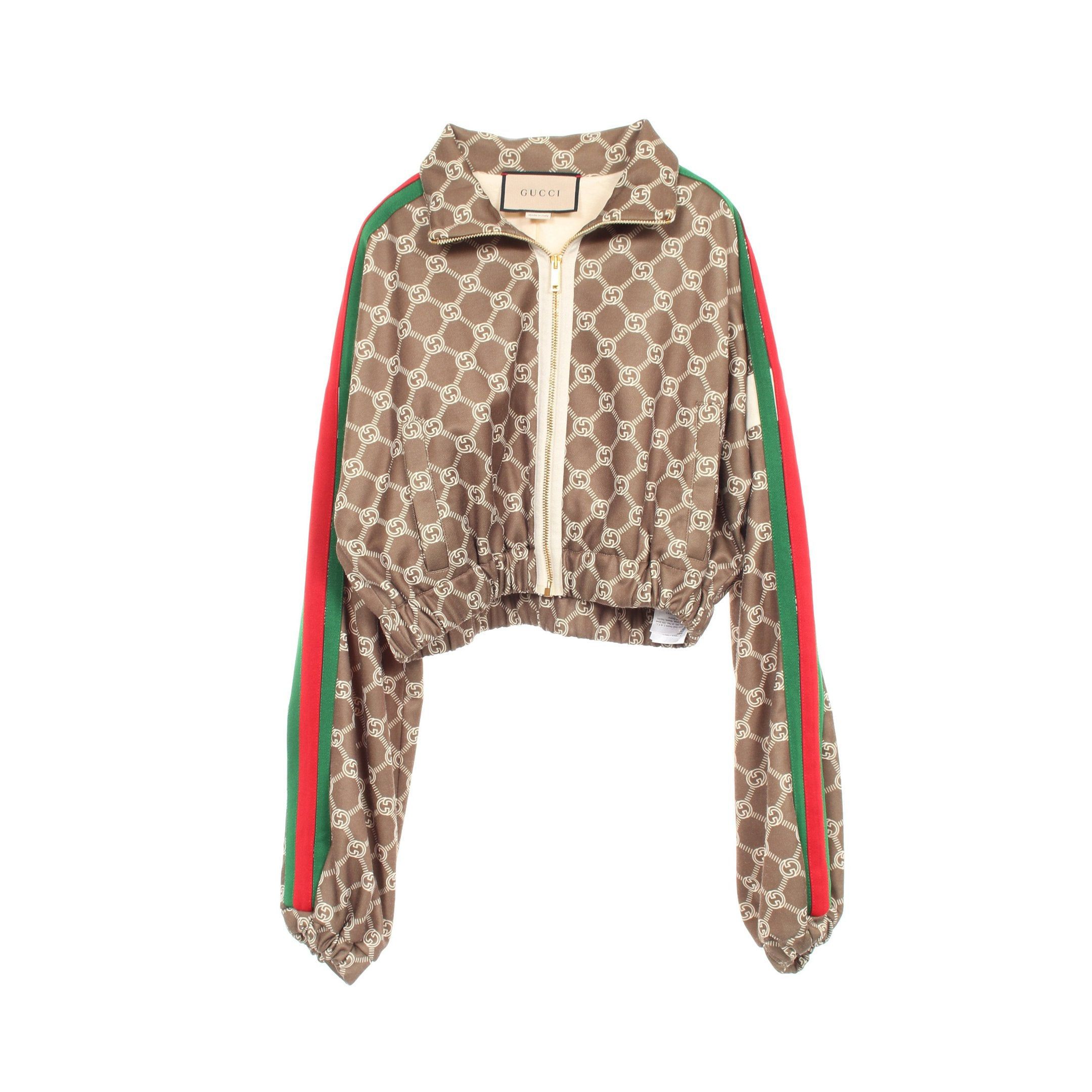 Gucci Gucci Interlocking G Sherry Line Blouson Cotton Brown Multicolor Size ONE SIZE - 1 Thumbnail
