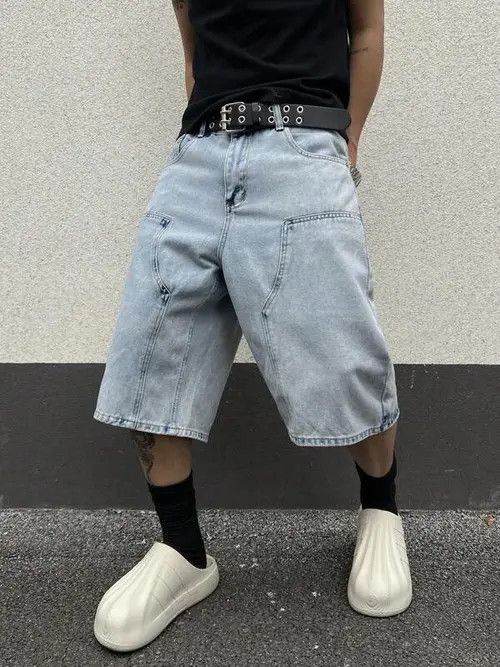 Japanese Brand × Vintage VINTAGE Y2K DRIP denim shorts jorts Size US 34 / EU 50 - 2 Thumbnail