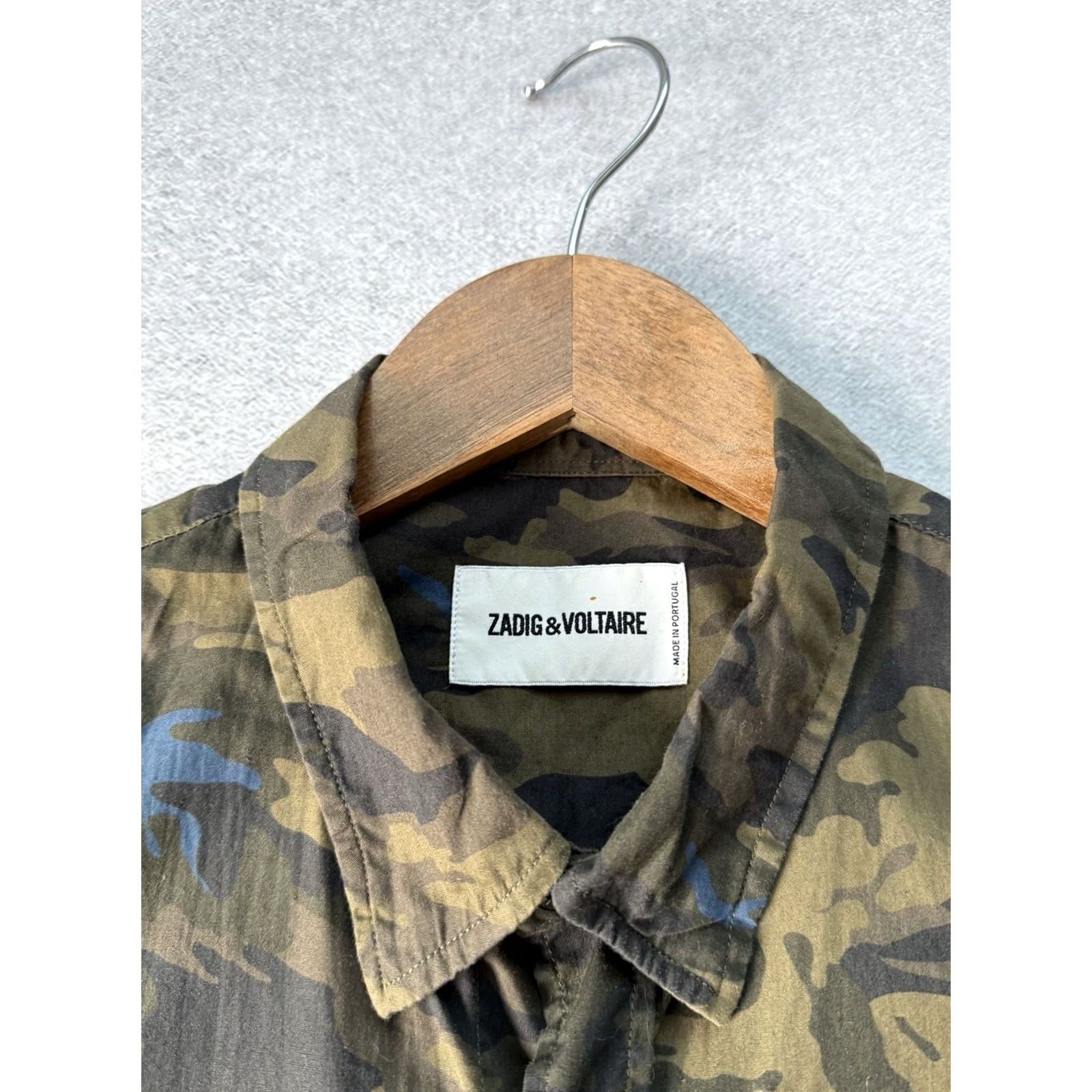 Zadig & Voltaire Zadig & Voltaire Camouflage Button Up Shirt Slim Fit Men’s Archive Size M-L Size US L / EU 52-54 / 3 - 6 Thumbnail