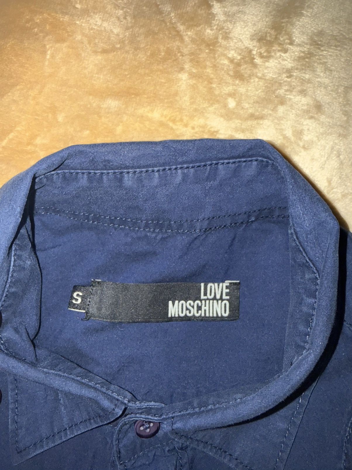 Other LOVE MOSCHINO Size Small Navy Cotton Embroidered Casual Top Size US M / EU 48-50 / 2 - 2 Thumbnail