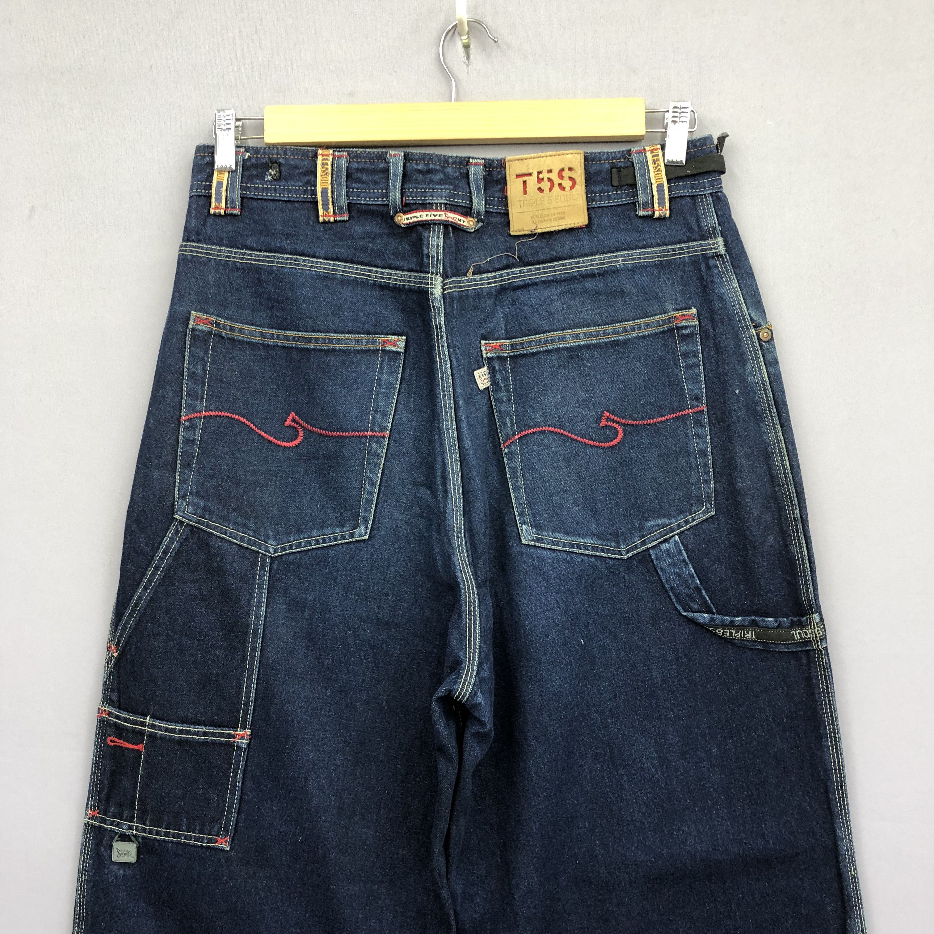 Triple 5 Soul Y2K Triple 5 Baggy Carpenter Skater Japanese Jeans Denim Size US 32 / EU 48 - 4 Thumbnail