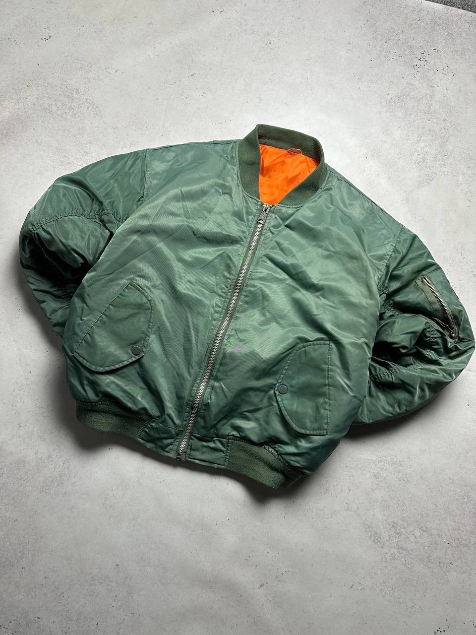 Alpha Industries × Vintage Vintage MA-1 Pversized Bomber Jacket Y2K L Size US L / EU 52-54 / 3 - 2 Thumbnail