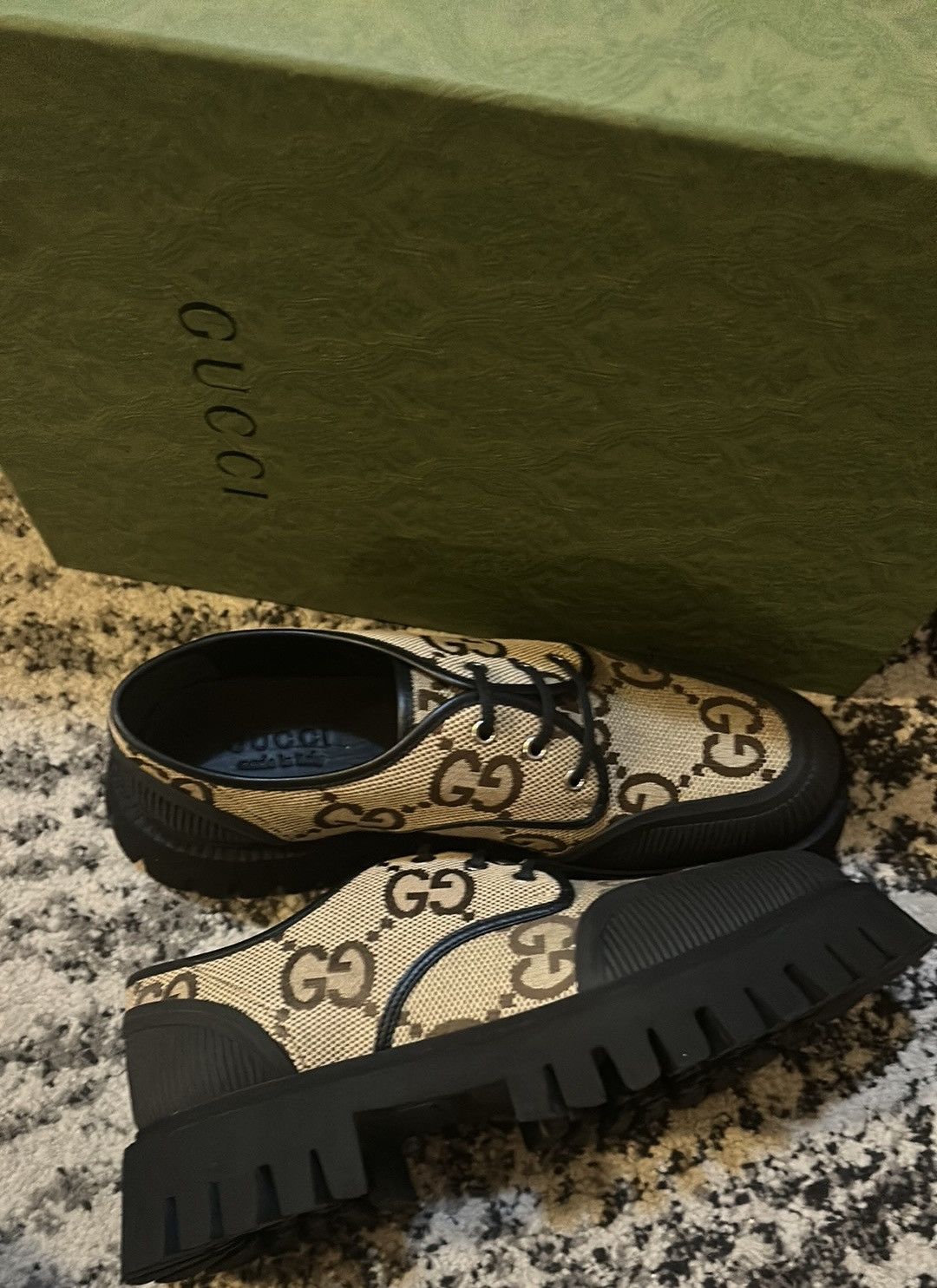 Gucci Gucci Monogram Jumbo GG Miro Soft Calfskin Loafers Size US 8.5 / EU 41-42 - 6 Thumbnail