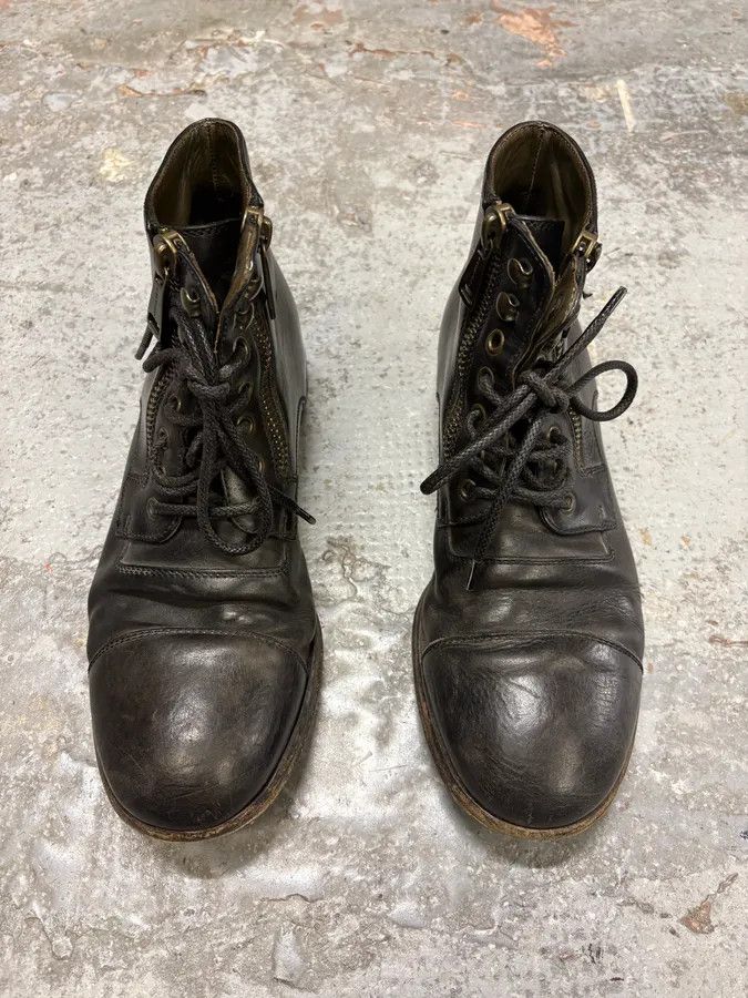 Dolce & Gabbana 2000s Dolce & Gabbana Zip Black Leather Boots Size US 7.5 / EU 40-41 - 2 Thumbnail