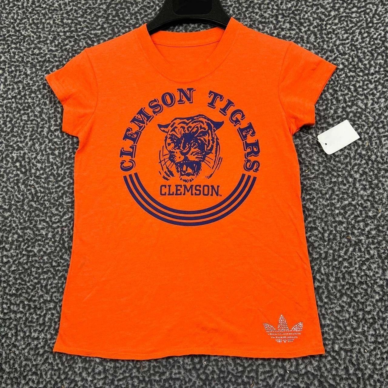 Adidas Clemson Tigers Shirt Women NCAA Short Sleeve Crew Neck S Size S / US 4 / IT 40 - 1 Thumbnail
