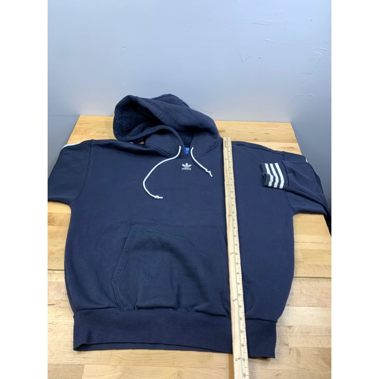 Adidas Adidas Pullover Hoodie Womens M Blue Logo Spellout 12017 Size M / US 6-8 / IT 42-44 - 7 Thumbnail