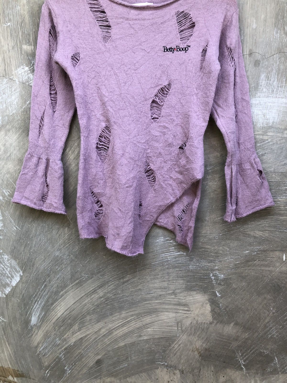 If Six Was Nine Betty Boop Distressed Asymmetrical Knit Size M / US 6-8 / IT 42-44 - 6 Thumbnail